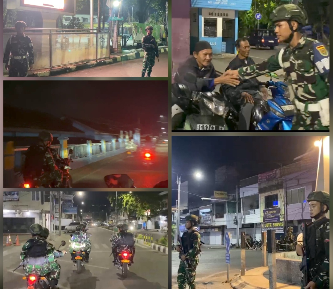Tengah Malam Yonif 894/PB Patroli Rutin, Warga Lahat Jadi Lebih Tenang